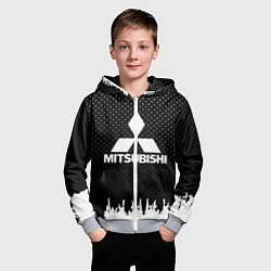 Толстовка на молнии детская Mitsubishi: Black Side, цвет: 3D-меланж — фото 2