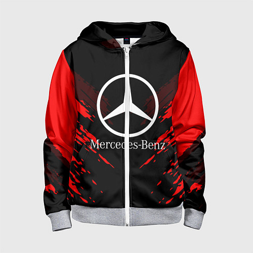 Детская толстовка на молнии Mercedes-Benz: Red Anger / 3D-Меланж – фото 1
