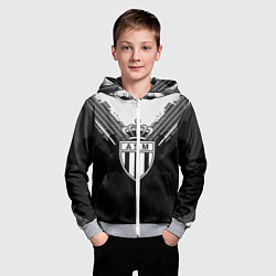Толстовка на молнии детская FC Monaco: Black Style, цвет: 3D-меланж — фото 2