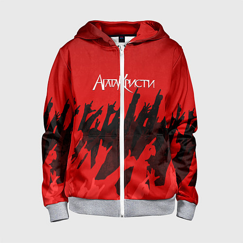 Детская толстовка на молнии Агата Кристи: Высший рок / 3D-Меланж – фото 1