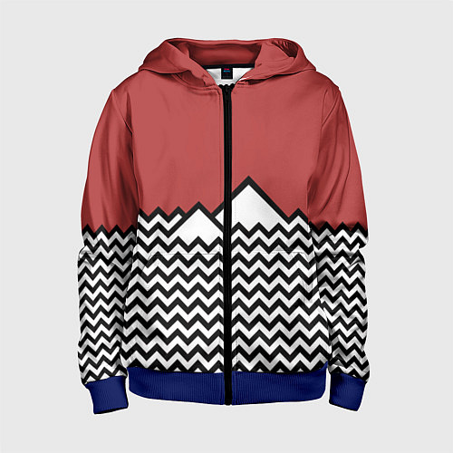 Детская толстовка на молнии Горы Твин Пикс / 3D-Синий – фото 1