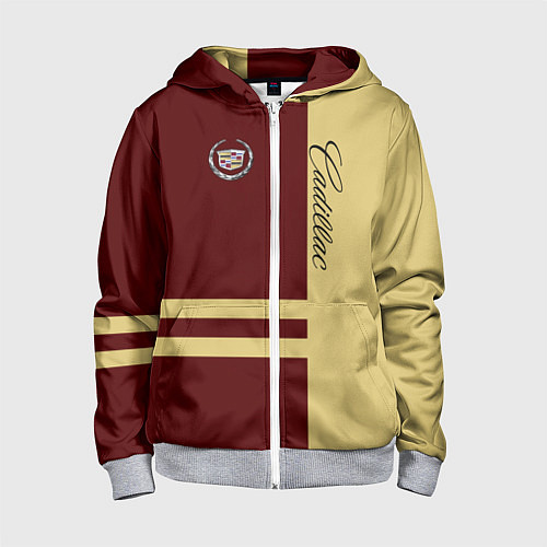 Детская толстовка на молнии Cadillac / 3D-Меланж – фото 1