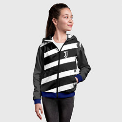 Толстовка на молнии детская Juve: B&W Lines, цвет: 3D-синий — фото 2