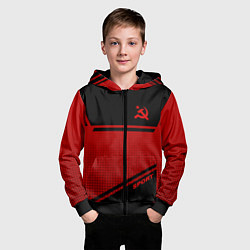 Толстовка на молнии детская USSR: Black Sport, цвет: 3D-черный — фото 2