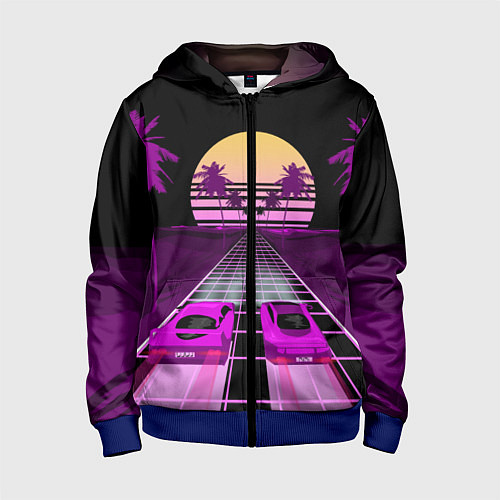 Детская толстовка на молнии Digital Race / 3D-Синий – фото 1