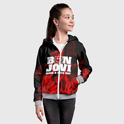 Толстовка на молнии детская Bon Jovi: Have a nice day, цвет: 3D-меланж — фото 2