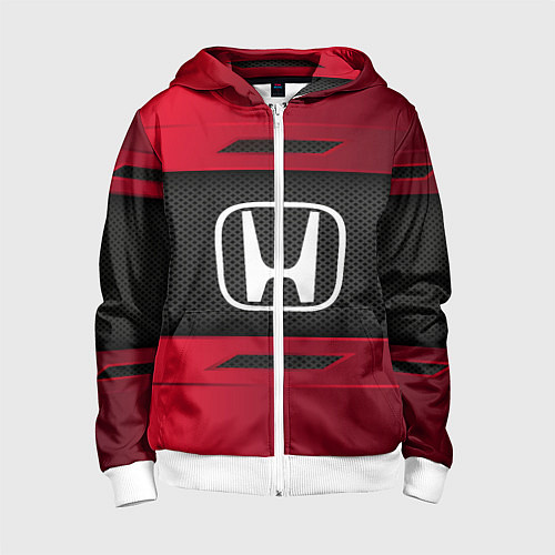 Детская толстовка на молнии Honda Sport / 3D-Белый – фото 1