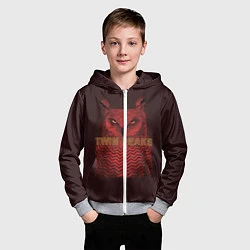 Толстовка на молнии детская Twin Peaks: Red Owl, цвет: 3D-меланж — фото 2