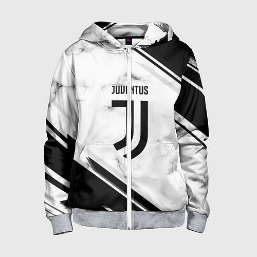 Детская толстовка на молнии Juventus / 3D-Меланж – фото 1