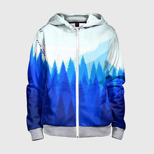 Детская толстовка на молнии Firewatch: Cold Wood / 3D-Меланж – фото 1