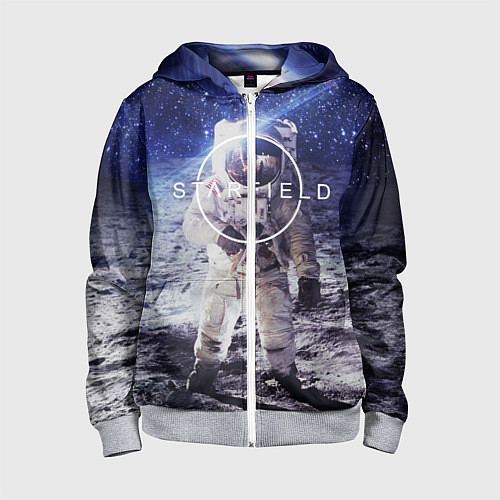 Детская толстовка на молнии Starfield / 3D-Меланж – фото 1