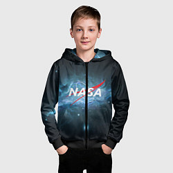 Толстовка на молнии детская NASA: Space Light, цвет: 3D-черный — фото 2
