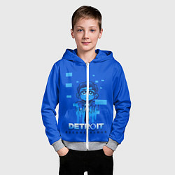 Толстовка на молнии детская Detroit: Become Human, цвет: 3D-меланж — фото 2