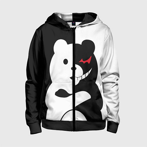 Детская толстовка на молнии Monokuma Drae / 3D-Черный – фото 1