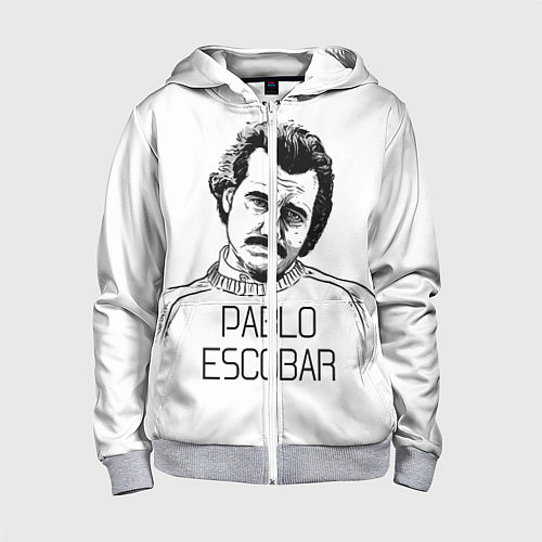 Детская толстовка на молнии Pablo Escobar / 3D-Меланж – фото 1