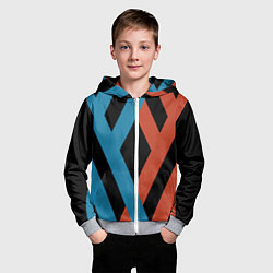 Толстовка на молнии детская Darling in the Franxx, цвет: 3D-меланж — фото 2