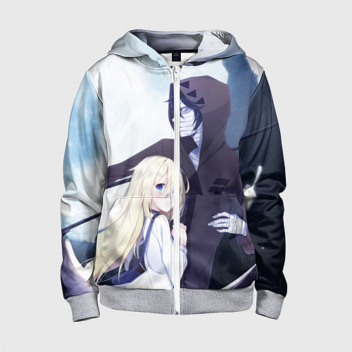 Детская толстовка на молнии Ангел кровопролития / 3D-Меланж – фото 1