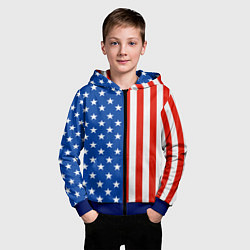 Толстовка на молнии детская American Patriot, цвет: 3D-синий — фото 2