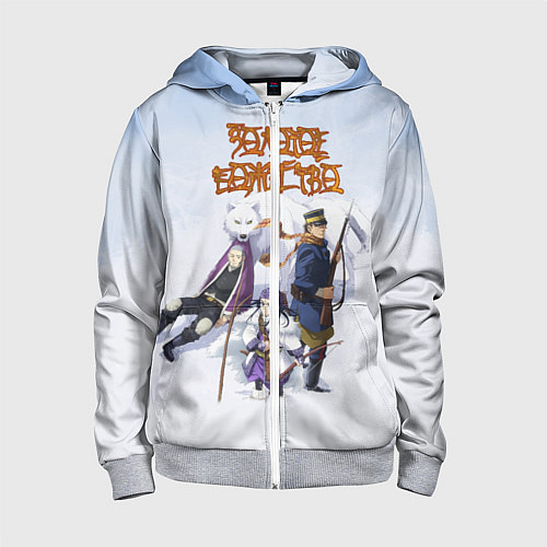 Детская толстовка на молнии Золотое божество / 3D-Меланж – фото 1