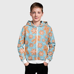 Толстовка на молнии детская Xmas Cookies, цвет: 3D-белый — фото 2