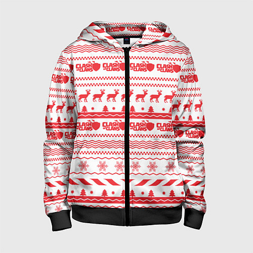 Детская толстовка на молнии Clash of Clans: NY Pattern / 3D-Черный – фото 1