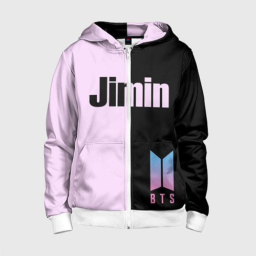 Детская толстовка на молнии BTS Jimin / 3D-Белый – фото 1