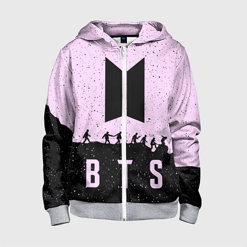 Детская толстовка на молнии BTS Boys / 3D-Меланж – фото 1