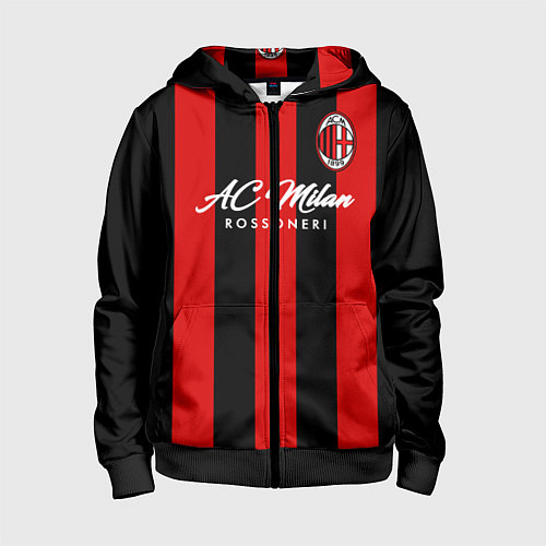 Детская толстовка на молнии AC Milan / 3D-Черный – фото 1