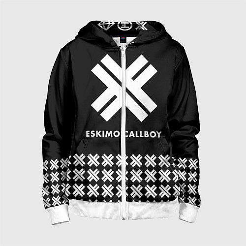 Детская толстовка на молнии Eskimo Callboy: Cross / 3D-Белый – фото 1