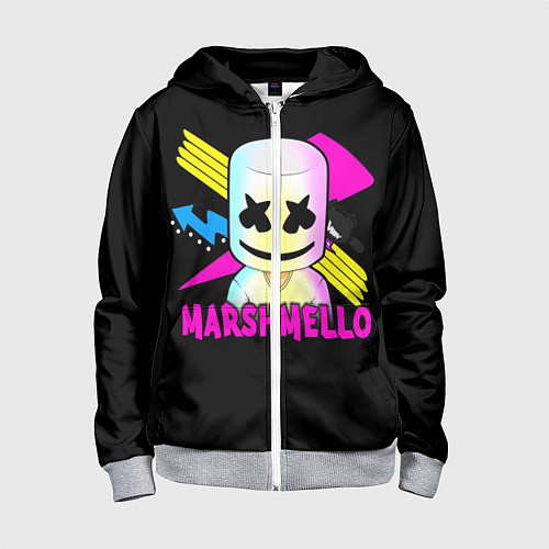 Детская толстовка на молнии Marshmello DJ / 3D-Меланж – фото 1