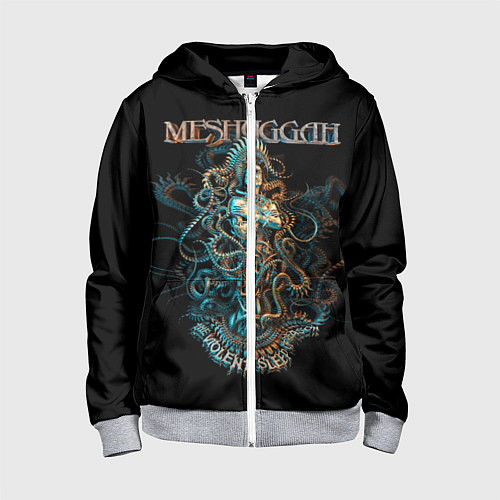 Детская толстовка на молнии Meshuggah: Violent Sleep / 3D-Меланж – фото 1