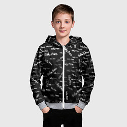 Толстовка на молнии детская Sally Face: Black Pattern, цвет: 3D-меланж — фото 2