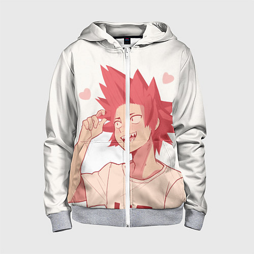 Детская толстовка на молнии Hearts Anime / 3D-Меланж – фото 1
