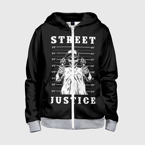 Детская толстовка на молнии Street Justice / 3D-Меланж – фото 1