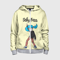 Толстовка на молнии детская Sally Face: Rock You, цвет: 3D-меланж