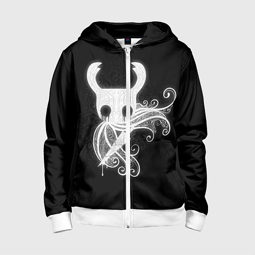 Детская толстовка на молнии Hollow Knight / 3D-Белый – фото 1