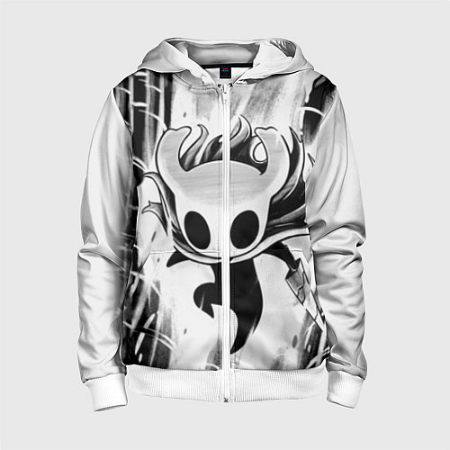 Детская толстовка на молнии Hollow Knight / 3D-Белый – фото 1