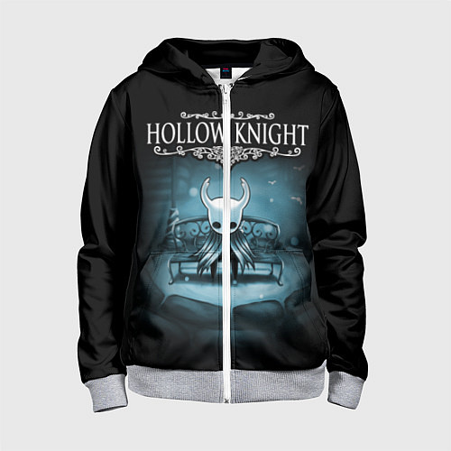 Детская толстовка на молнии Hollow Knight: Night / 3D-Меланж – фото 1