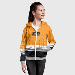 Толстовка на молнии детская Muse: Orange Mood, цвет: 3D-меланж — фото 2
