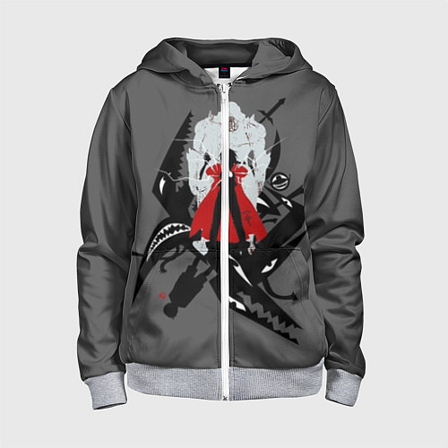 Детская толстовка на молнии Стальной алхимик / 3D-Меланж – фото 1