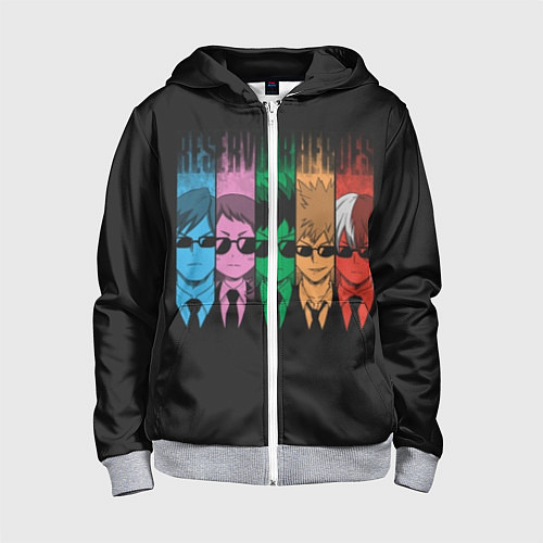 Детская толстовка на молнии My Hero Academia герои / 3D-Меланж – фото 1