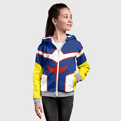 Толстовка на молнии детская ALL MIGHT MY HERO ACADEMIA MHA МОЯ ГЕРОЙСКАЯ АКАДЕ, цвет: 3D-меланж — фото 2