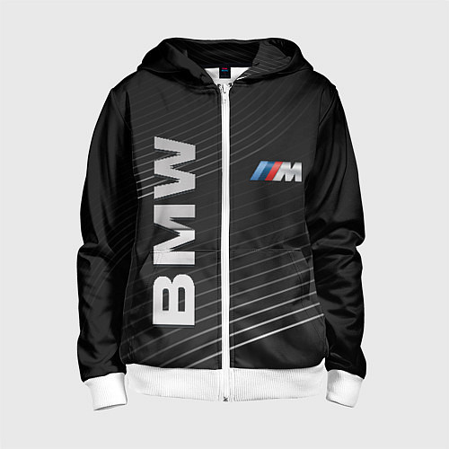 Детская толстовка на молнии BMW / 3D-Белый – фото 1