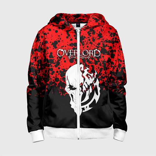 Детская толстовка на молнии OVERLORD / 3D-Белый – фото 1