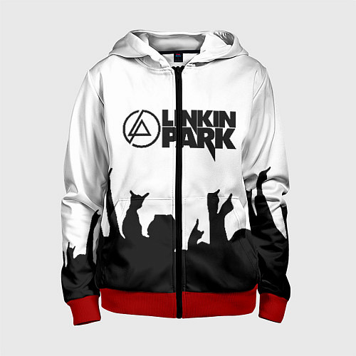 Детская толстовка на молнии LINKIN PARK / 3D-Красный – фото 1