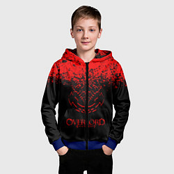 Толстовка на молнии детская Overlord, цвет: 3D-синий — фото 2