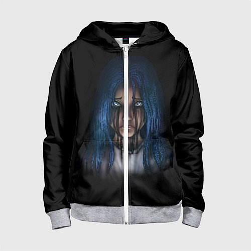 Детская толстовка на молнии Слёзы Билли Айлиш / 3D-Меланж – фото 1