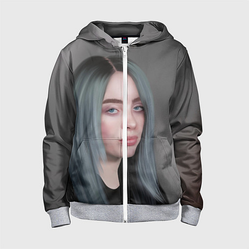 Детская толстовка на молнии Billie Eilish: Ocean Eyes / 3D-Меланж – фото 1