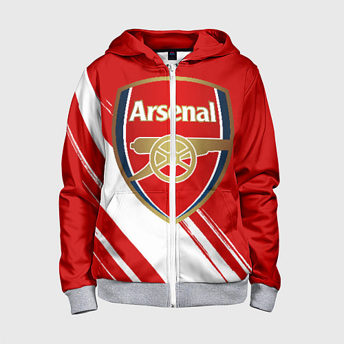 Детская толстовка на молнии Arsenal / 3D-Меланж – фото 1