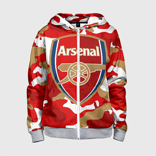 Детская толстовка на молнии Arsenal / 3D-Меланж – фото 1